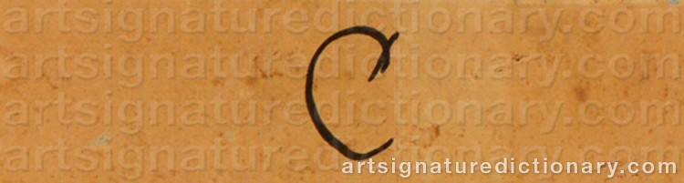 Authentic signature by Camille LEROY on Painting/Watercolour artwork