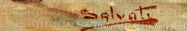 Authentic signature by Giuseppe SALVATI on artwork