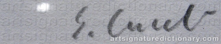 Authentic signature by Enzo CUCCHI on  artwork