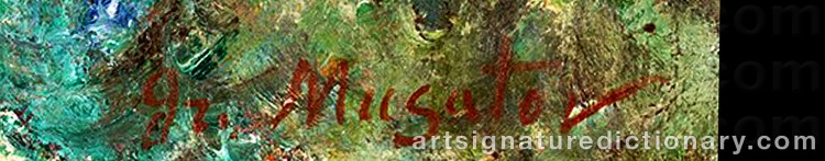 Authentic signature by Grigorij MUSATOV on  artwork