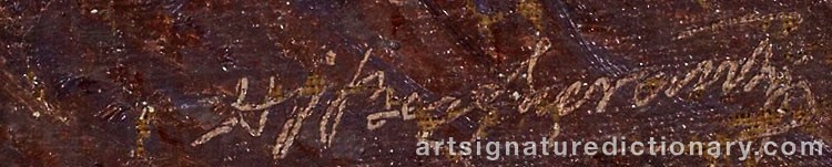 Authentic signature by Hjalmar BERGHCRANTZ on artwork