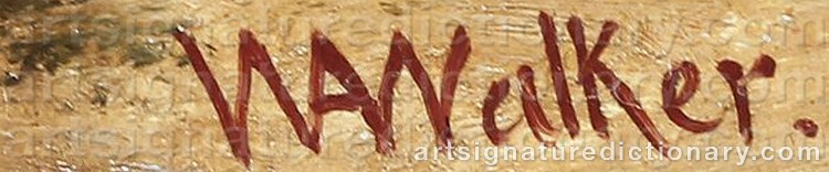Authentic signature by William Aiken WALKER on Painting/Watercolour artwork