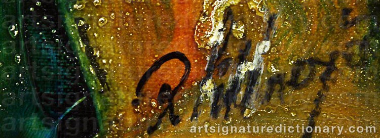 Authentic signature by Rune JILLNESJÖ on artwork