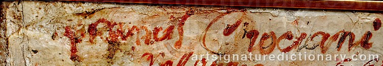 Authentic signature by Francis CROCIANI on artwork