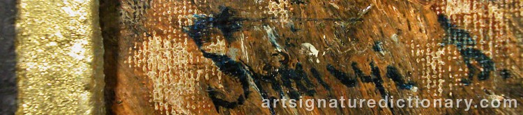 Authentic signature by Bella Von SPANYI on  artwork
