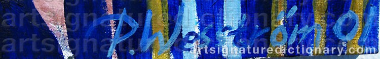 Authentic signature by Pernilla WESSTRÖM on artwork