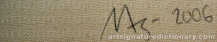 Authentic signature by Mats PEHRSON on Painting/Watercolour artwork