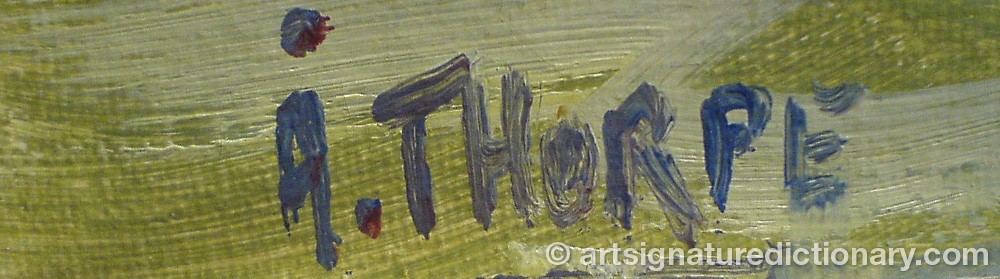 Authentic signature by Åke THORPE on  artwork