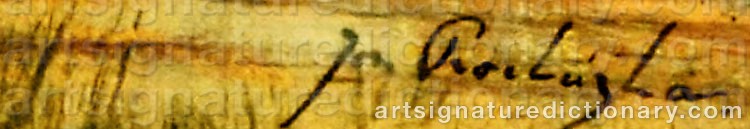 Authentic signature by Jaroslav ‘Jaro’ PROCHAZKA on  artwork