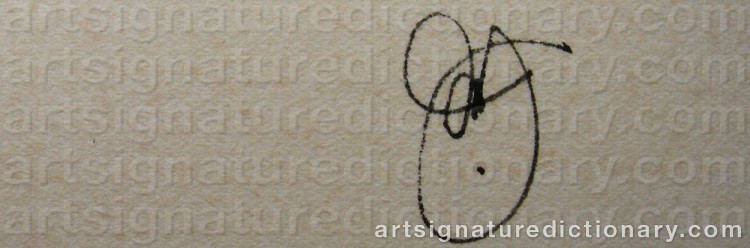 Authentic signature by Ulf RAHMBERG on  artwork