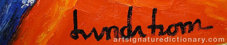 Close-up details showing Bengt LINDSTRÖM signature forgery characteristics