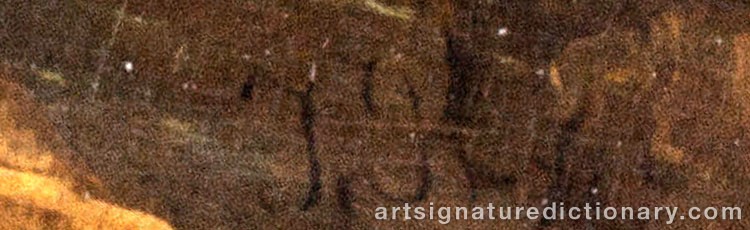 Authentic signature by Jan KOBELL III on Painting/Watercolour artwork