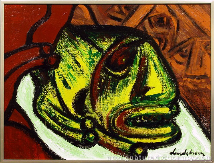 Close-up details showing Bengt LINDSTRÖM signature forgery characteristics