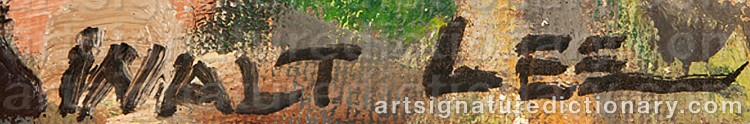 Authentic signature by Walt LEE on Painting/Watercolour artwork