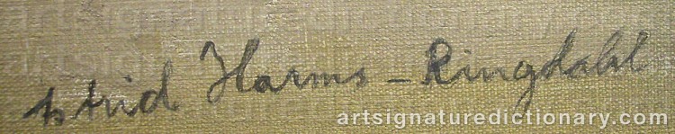 Signature by Astrid HARMS-RINGDAHL