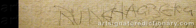 Signature by Rune HAGBERG