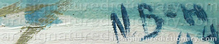 Authentic signature by Nils BYMAN on artwork