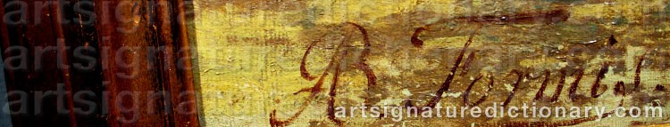 Authentic signature by Achille Formis BEFANI on  artwork