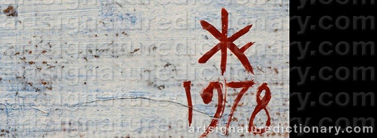 Authentic signature by Krister FOLLIN on  artwork