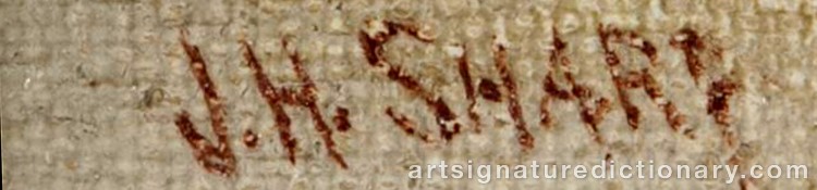Authentic signature by Joseph Henry SHARP on Painting/Watercolour artwork