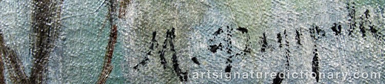 Authentic signature by Maria Alekseevna FEDOROVA on artwork