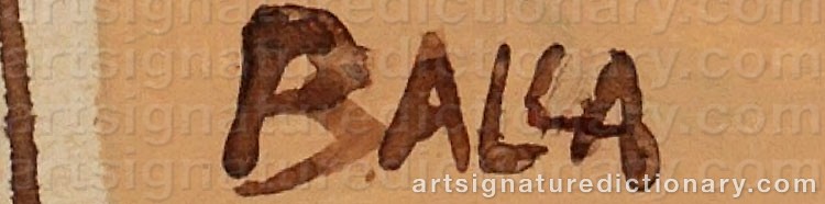 Authentic signature by Giacomo BALLA on artwork