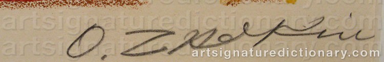 Signature by Ossip ZADKINE