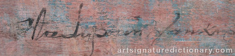 Authentic signature by Wladyslaw Wanke WANKIE on  artwork