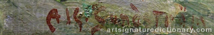 Authentic signature by Alf SUNDSTRÖM on artwork