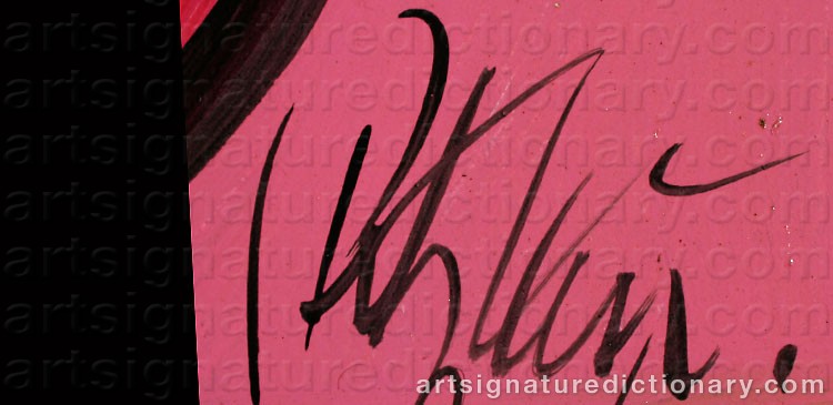 Authentic signature by Peter Robert KEIL on Painting/Watercolour artwork