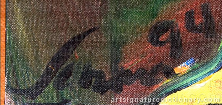Authentic signature by Sarena ROSENFELD on Painting/Watercolour artwork