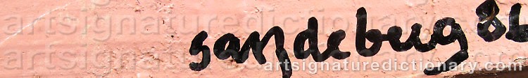 Authentic signature by Mats SANDEBERG on  artwork