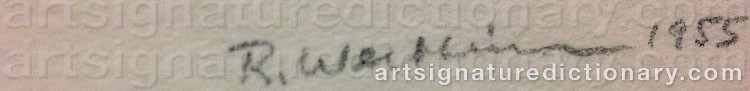 Authentic signature by Rolf WERTHEIMER on  artwork