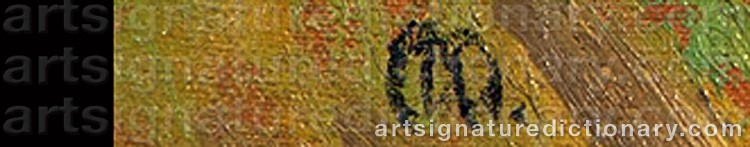 Authentic signature by Max UTH on  artwork