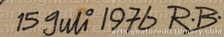 Signature by Robert BENSON
