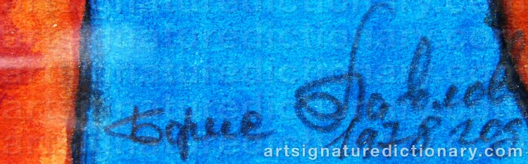 Authentic signature by Boris PAVLOV on Painting/Watercolour artwork