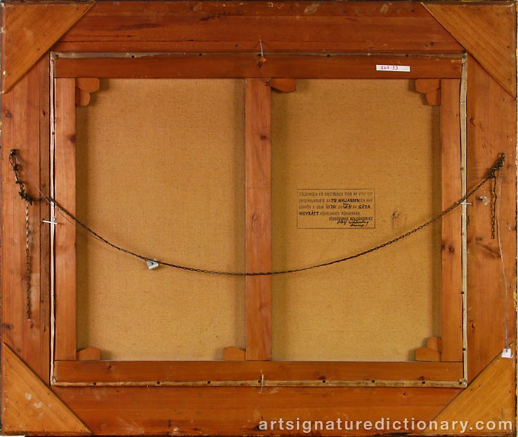 Close-up details showing Josef Wilhelm WALLANDER signature forgery characteristics