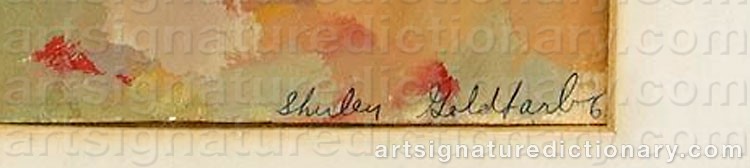 Authentic signature by Shirley GOLDFARB on  artwork
