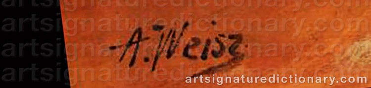 Authentic signature by Adolphe WEISZ on Painting/Watercolour artwork