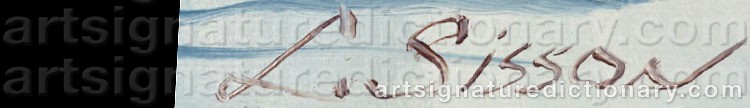 Authentic signature by Lawrence Philip SISSON on  artwork