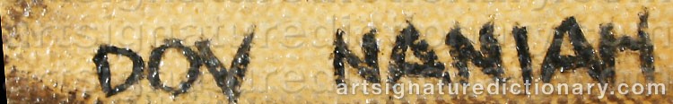 Authentic signature by Dovory NANIAH on  artwork