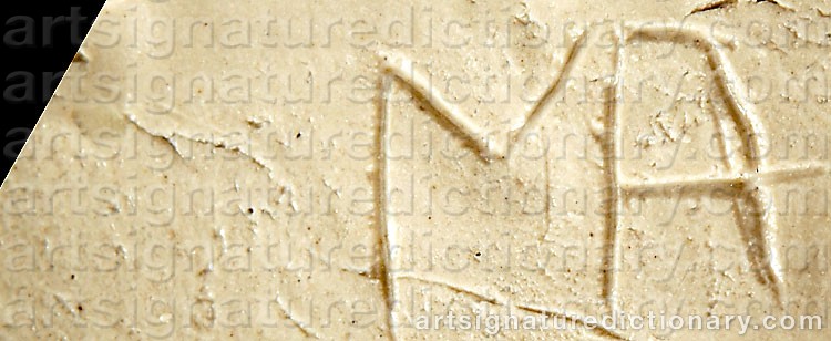 Authentic signature by Margaretha ADELBORG on artwork