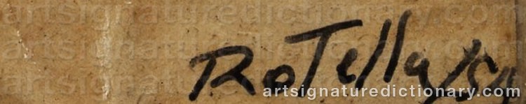 Authentic signature by Mimmo ROTELLA on  artwork
