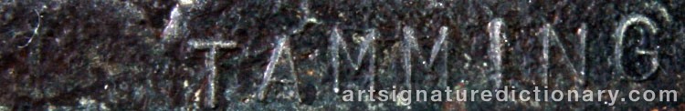 Authentic signature by Thord TAMMING on  artwork