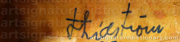 Authentic signature by Ture LIDSTRÖM on  artwork