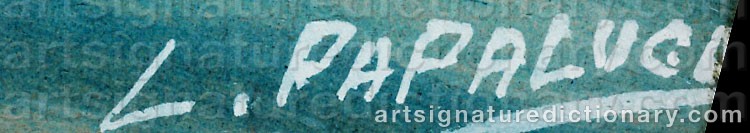 Authentic signature by Luca PAPALUCA on  artwork