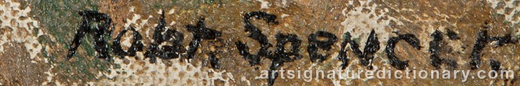 Authentic signature by Robert SPENCER on  artwork