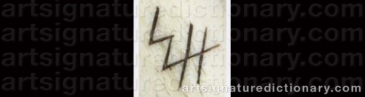 Authentic signature by Erik HEDMAN on artwork