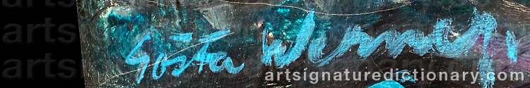 Signature by Gösta WERNER