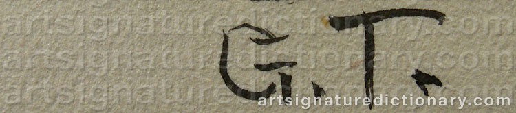 Authentic signature by Gösta TÖRNEQVIST on artwork